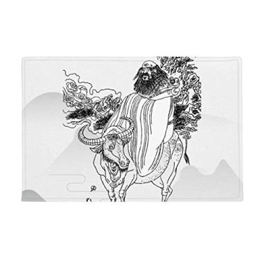 Imagem de DIYthinker Dao Religion China Lao Tzu Tapete antiderrapante para porta de banheiro