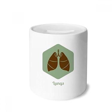 Imagem de DIYthinker Órgãos de Pulmões Caixa para Dinheiro Caixa de Cerâmica Porta-Moedas Presente