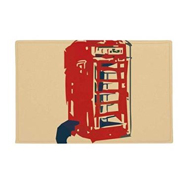 Imagem de DIYthinker Cabine de telefone guarda-chuva, tapete antiderrapante para porta de banheiro