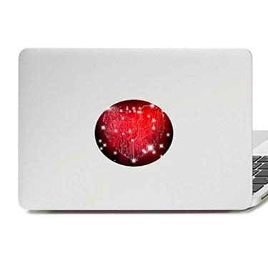 Imagem de Adesivo de laptop preto vermelho em forma de coração para dia dos namorados adesivo para notebook