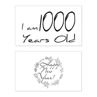 Imagem de I am 1000 years old Age Longevity New Year Festival Cartão de felicitações Bless Message Present