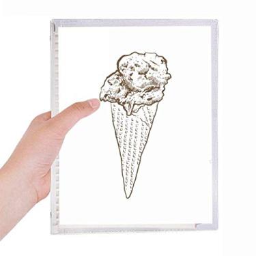 Imagem de Caderno de anotações de chocolate crocante com folhas soltas diário recarregável