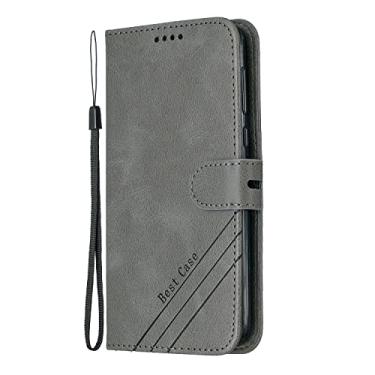 Imagem de Compatible with Motorola Moto G6（2018） Wallet Case, PU Leather Phone Case Magnetic Flip Folio Leather Case Card Holders [Shockproof TPU Inner Shell] Protective Case (Color : Gris)