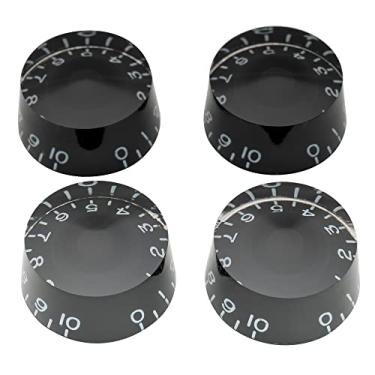 Imagem de Musiclily Pro Imperial Inch Size Knobs Guitarra Speed para EUA Estilo Les Paul, Preto(4 Peças)