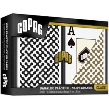 Imagem de Baralho Class Moderno Estojo Duplo 100% Plástico - Naipe Grande Copag