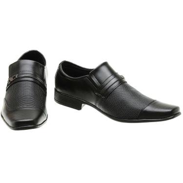 Imagem de Sapato Social Masculino Elástico Calce Fácil Metal Conforto