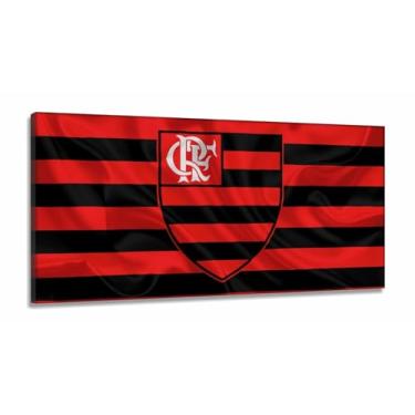 Imagem de Quadro Decorativo Sala Quarto Escritório Flamengo em Tecido Canvas 130x60