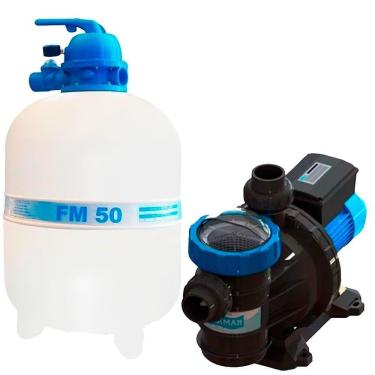 Imagem de Filtro para Piscina 3/4 CV FM-50 FILTER com Bomba 3/4 CV Bmc-75 SODRAMAR Até 78 Mil Litros