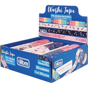 Imagem de Tilibra - Fita Adesiva Washi Tape 15mmX10m Estampada e Metalizada