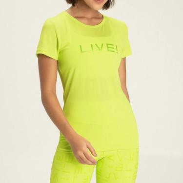 Imagem de Camiseta Baby Look Live Icon Feminina Verde Limão