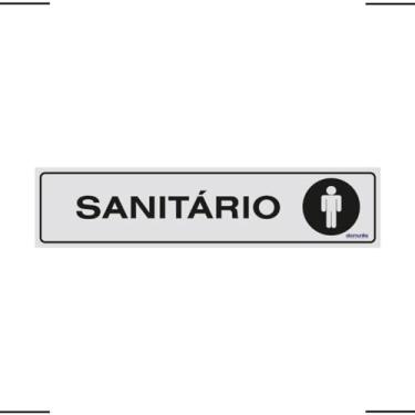 Imagem de Placa De Sinalização Sanitário Masculino 30x7 Ekomunike - B-525 F9e