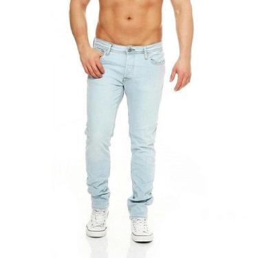 Imagem de Calça Jeans Masculina Slim Fit Lycra Extra Confort Elastano Cores - Wk
