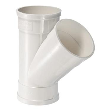 Imagem de PATIKIL Encaixe de tubulação Wye de 10 cm, conector de mangueira de duto divisor em forma de Y para tubos de drenagem, sistemas de gotejamento, branco