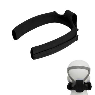 Imagem de CPAP Neck Pad Headgear Strap Cover, Universal Reusable Face cpap Strap Cushion, Comfortable Soft cpap mask Strap Cover Fits for CPAP F20 N20, Most Others Headgears - No More Strap Marks (Black)