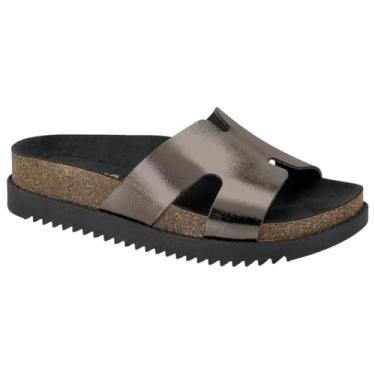 Imagem de Sandália Feminina Flatform Moleca Tratorada 5500.100 (Grafite, BR, Adulto, Numérico, 36)