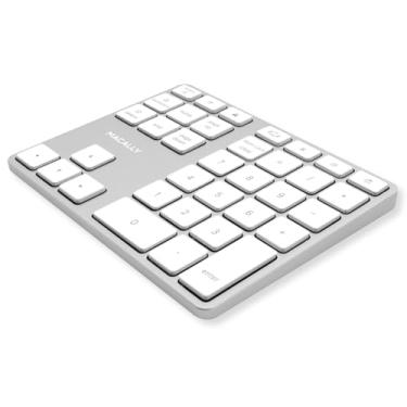Imagem de Macally Teclado numérico Bluetooth para laptop – Teclado numérico sem fio recarregável – Teclado numérico fino de 35 teclas sem fio para entrada de dados, teclado numérico de 10 teclas compatível com