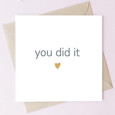 Imagem de TEEMI - You Did It Cartão de Parabéns Novo Trabalho Graduação Congrats Grad Exam Gift For Her Him