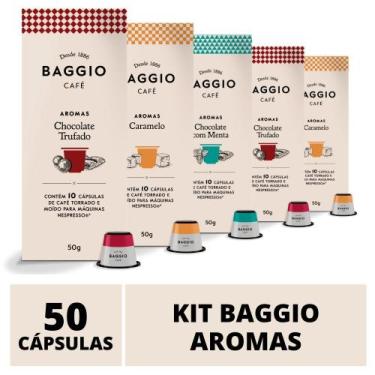 Imagem de 50 Cápsulas Para Nespresso  Café Baggio  Chocolate Trufado, Menta e Ca