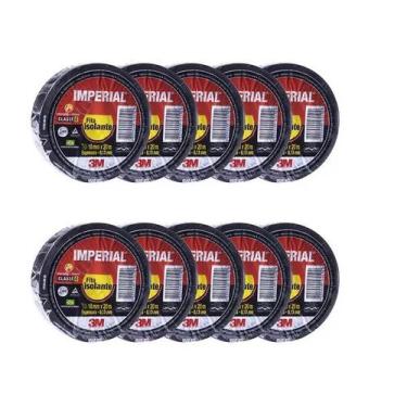 Imagem de Kit 10 Fita Isolante 3M Imperial 18MM X 20M