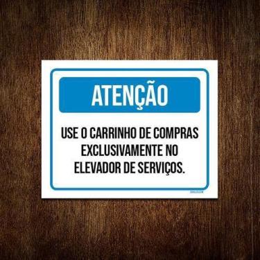 Imagem de Placa Sinalização - Atenção Use Carrinho Elevador 36X46 - Sinalizo.Com