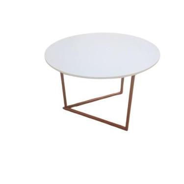 Imagem de Mesa de Centro Jade Para Sala de Estar Pés de Aço Moderna - DTH