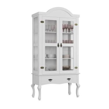 Imagem de Cristaleira Luis XV Alta - Apaixone&Decore, Branco