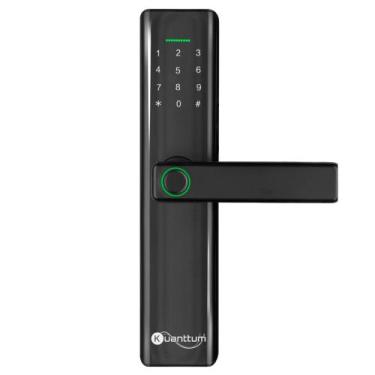 Imagem de Fechadura Digital Kuanttum Com Biometria Senha Cartão Tag Delta Eletri