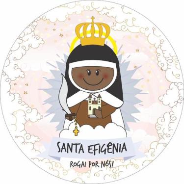 Imagem de Painel de Lona Redondo Santinhos Católicos Nossa Santa Efigênia - Fabr
