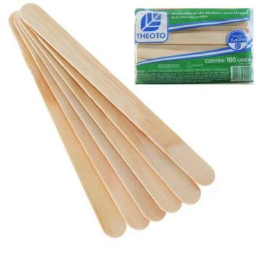 Imagem de Abaixador de Língua Madeira Theoto 100 Unidades