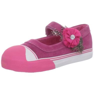 Imagem de Morgan & Milo Avril MJ Feathered Floral Mary Jane Tênis (bebê/criança pequena), Rosa azalea, 12 Little Kid