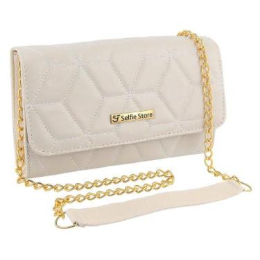 Imagem de Bolsa Feminina Clutch Carteira Matelassê Divisória Corrente - Selfie S