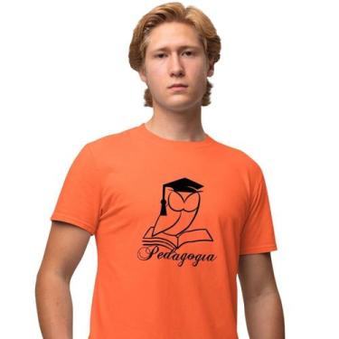 Imagem de Camisa Camiseta Masculina Estampada Pedagogia Coruja 100% Algodão Fio 