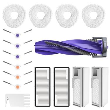 Imagem de Acessórios de substituição para aspirador de pó Narwal Freo X Ultra, conjunto de 16 acessórios de vácuo, 1 escova principal, 2 filtros Hepa, 2 sacos de pó, 4 esfregões, 6 escovas laterais, 1 escova de