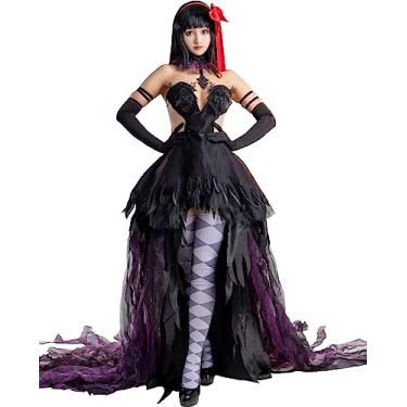 Imagem de miccostumes Women's Magica Cosplay Costume Luxury Halloween Dress Set (black, M)