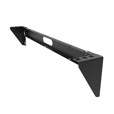 Imagem de QiaoYoubang Suporte vertical de parede 1U – Suporte de painel de remendo dobrável para equipamentos de rede de 48 cm, incluindo ferragens