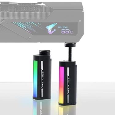 Imagem de EZDIY-FAB Suporte de GPU, suporte de placa gráfica ARGB de 5V 3 pinos, suporte de GPU com altura ajustável, suporte de placa de vídeo de alumínio