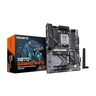 Imagem de GIGABYTE X870 Gaming WIFI6 AM5 LGA 1718, ATX, DDR5, 3X M.2, PCIe 5.0, USB4, WiFi 6, LAN 2.5GbE, EZ-Latch, Garantia de 5 anos