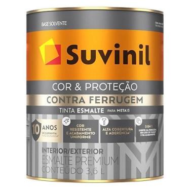 Imagem de Tinta Esmalte Contra Ferrugem Cinza Escuro 3,6L Suvinil