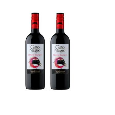 Imagem de Kit Vinho Gato Negro Cabernet Sauvignon 750ml 2 unidades