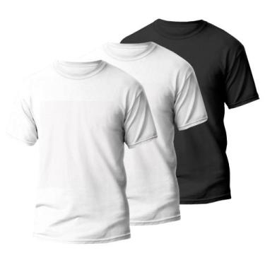 Imagem de Kit 3 Camisetas Masculina Básica 100% Algodão Malha Premium - Lauhe Of
