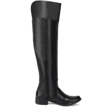 Imagem de Bota Over The Knee Couro Cano Longo - CLA-CLE, Preto, 38