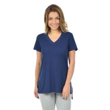 Imagem de Blusa longa mullet fenomenal(sem elasticidade), Azul marinho, G