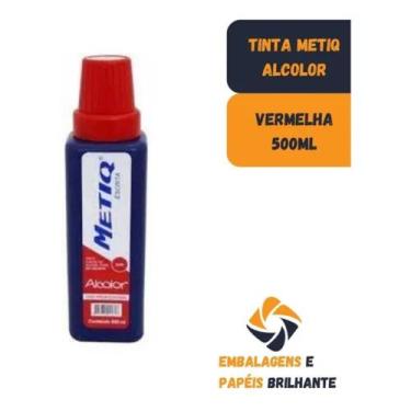 Imagem de Tinta P/ Cartaz Da Metiq Alcolor 500ml  Vermelha