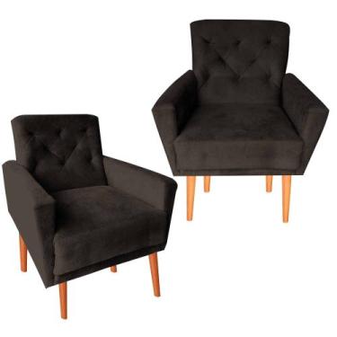 Imagem de Kit Duas Poltronas Decorativa  Quarto Sala De Estar Escritorio Lia  - 