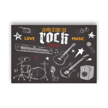 Imagem de Fundo Fotográfico 2,20 x 1,50 - Dia do Rock Chalkboard 002 - Via Cores