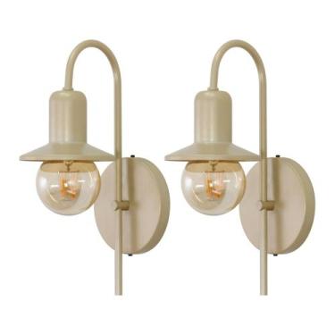 Imagem de Kit 2 Arandela LuminaLux ALX0049 Retro Colonial Industrial, Champanhe