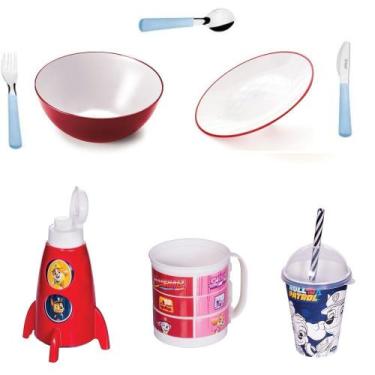 Imagem de Conjunto PATRULHA CANINA Bebidas  - refeicao - Utensilios do Chef