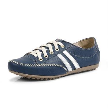 Imagem de Sapatênis Tênis Mocassim Feminino Couro Slav Izabela Araújo - 103 - Ma