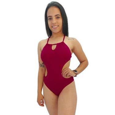 Imagem de Maiô Com Bojo Engana Mamãe Traspassado Costas Poliamida - HYPE MODAS, 