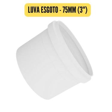 Imagem de Conexões de Esgoto 75mm 3" Branco/Cotovelo/Luva/Tee/Caps/Junção/Luva d